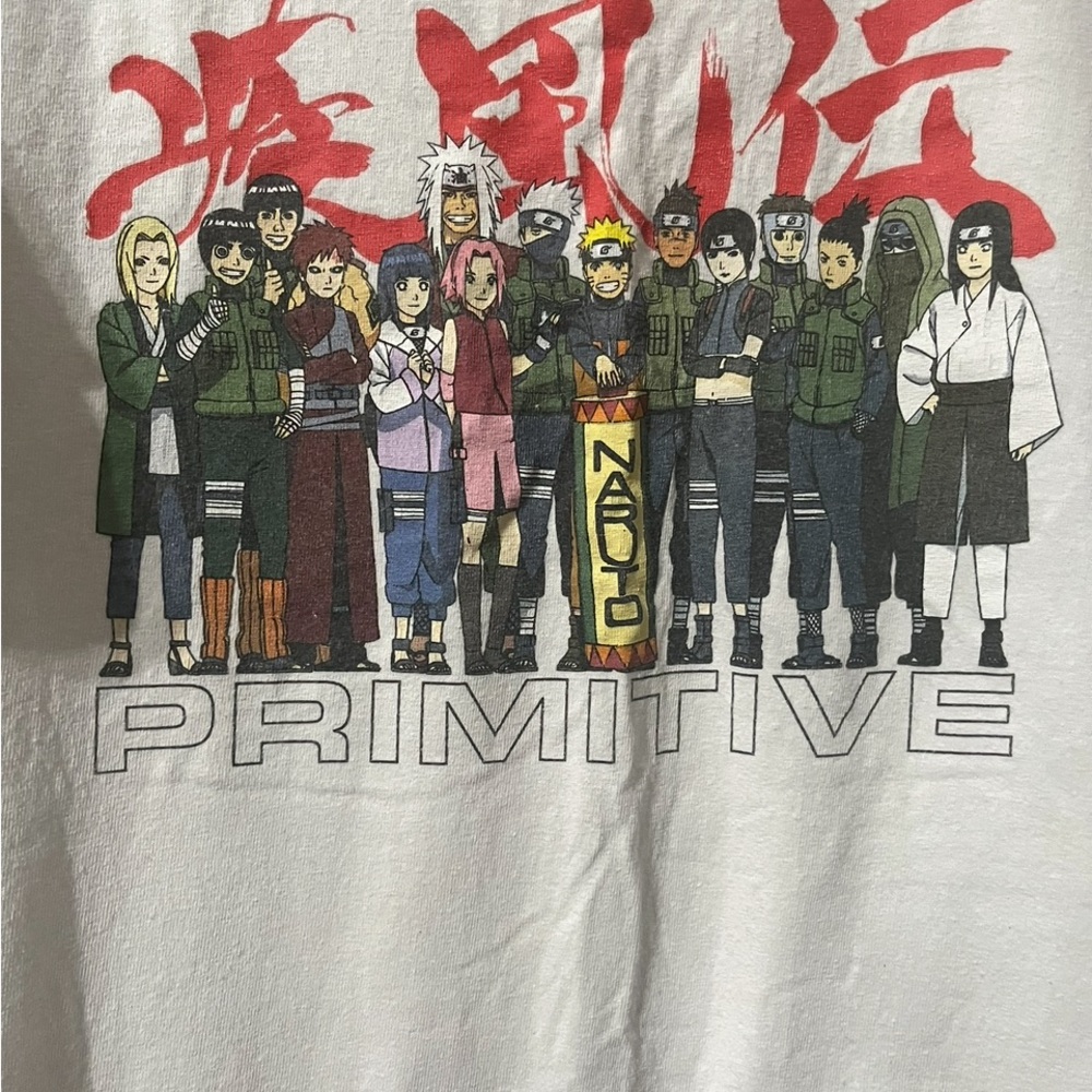 Primitive White Short Sleeve Anime Graphic Tee
